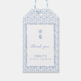 Etiqueta Para Presente Grandmillenial Blue Chinoiserie Bridal Shower 