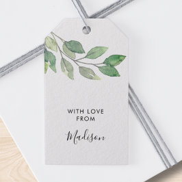 Etiqueta Para Presente Granulado personalizado de aquarela