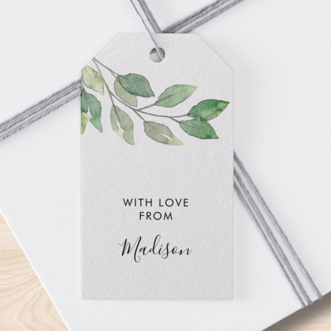 Etiqueta Para Presente Granulado personalizado de aquarela (Criador carregado)