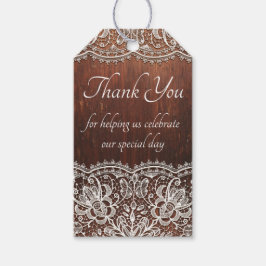 Etiqueta Para Presente Grãos de madeira e etiqueta de presente de casamen