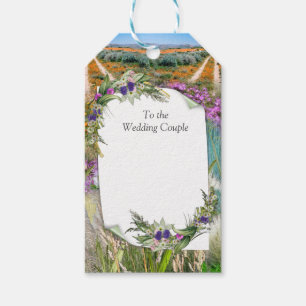 Etiqueta Para Presente Grãos e flores de primavera ecologicamente compat