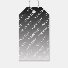 Etiqueta Para Presente Gray (changeable color) Ombre & Text Pattern