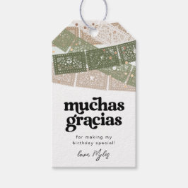 Etiqueta Para Presente Green Fiesta Birthday Favor Tags