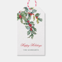 Etiqueta Para Presente Greenery Felry Natal - Família de Manchas de Aquar