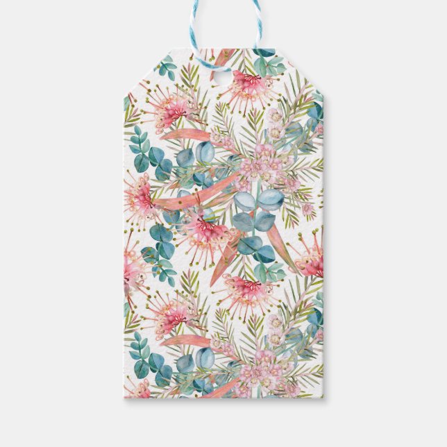 Etiqueta Para Presente Grevillea Rosa E Eucalyptus (Frente)