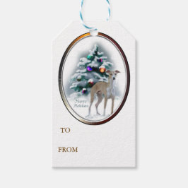 Etiqueta Para Presente Greyhound Natal italiano