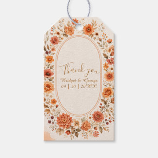 Etiqueta Para Presente Grinalda de Flor de Laranja Ousada Casamento