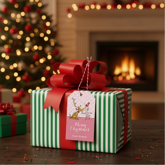 Etiqueta Para Presente Grinch | Max & Cindy Lou Who (Criador carregado)