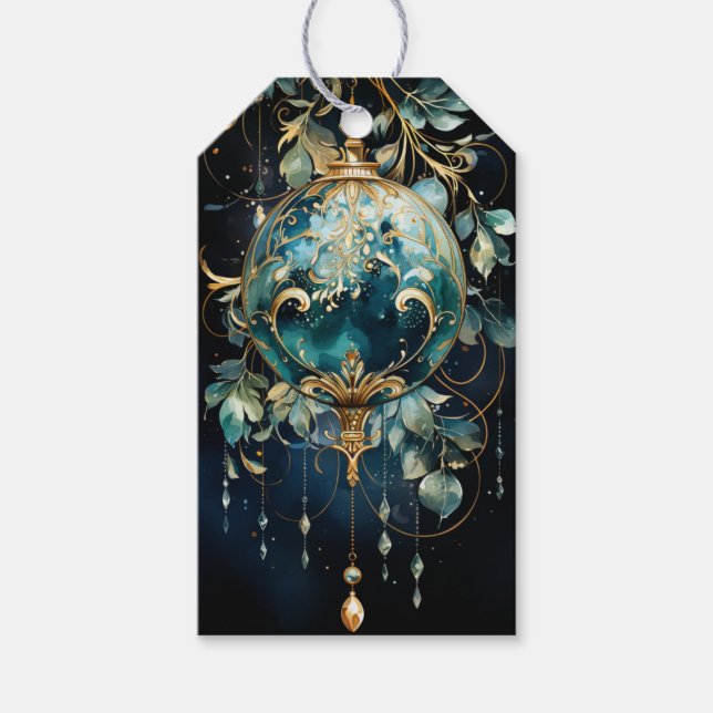 Etiqueta Para Presente Gritantes: Sinfonia verde e Dourada (Frente)