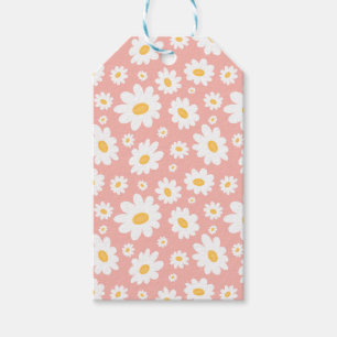 Etiqueta Para Presente Groovy Blush Boho Daisy Floral Garden Padrão