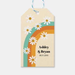 Etiqueta Para Presente Groovy Rainbow 1970s Style Boho Wedding Favor