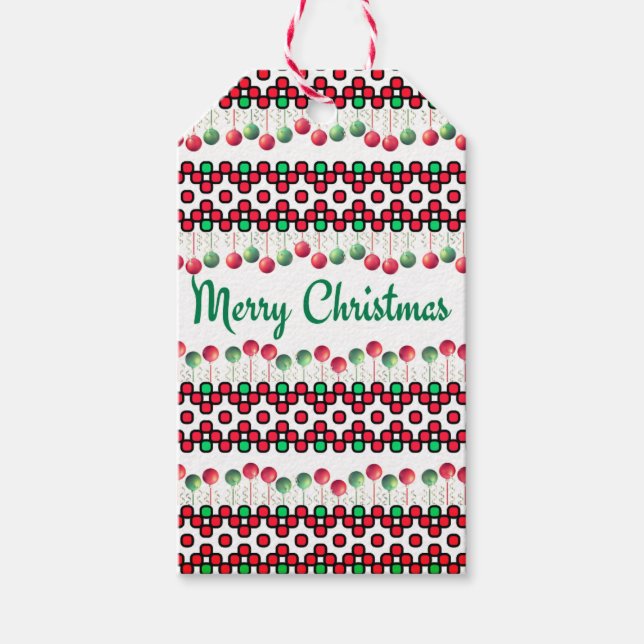 Etiqueta Para Presente Guardanapos de Natal (Frente)