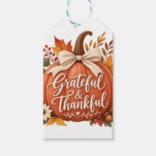 Etiqueta Para Presente Guardanapos de papel Terracotta Friendsgiving, Gra