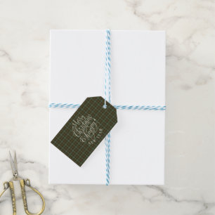 Etiqueta Para Presente Gunn Weathered Clan Tartan Natal Gift Tags