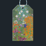 Etiqueta Para Presente Gustav Klimt Flower Garden Cottage Nature<br><div class="desc">Uma bela pintura de jardim - esta é uma pintura clássica de Gustav Klimt,  chamada Jardim de Algodão,  ou Jardim Bauergarten,  1907,  que é um close up de um jardim floral,  uma pintura floral colorida.</div>