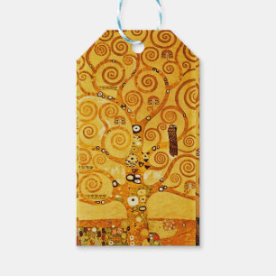 Etiqueta Para Presente Gustav Klimt Tree of Life: Art Nouveau Symbolista