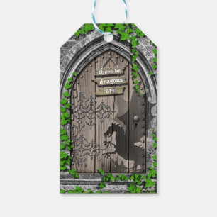Etiqueta Para Presente Há Dragões Rei Arthur Medieval Dragon Door