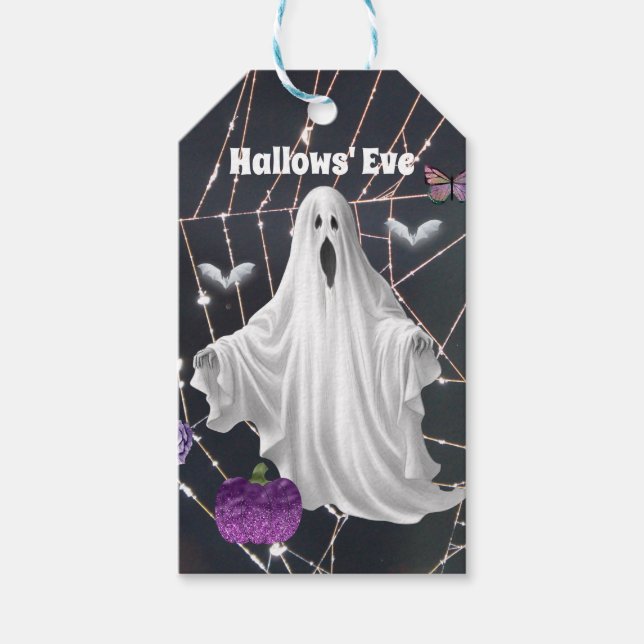 Etiqueta Para Presente Hallow' Eve Ghost (Frente)