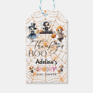 Etiqueta Para Presente Halloween Boo Spooky Skeletons Chá de fraldas