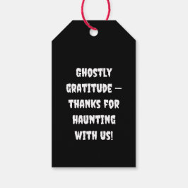 Etiqueta Para Presente Halloween Brincalhão Fantasma Branco Festivo