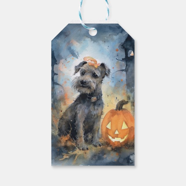 Etiqueta Para Presente Halloween Chesapeake Bay Terrier Com Bompkins (Verso)