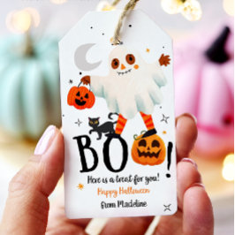Etiqueta Para Presente Halloween Cute Ghost Favor Tags Boo Treat Aniversá