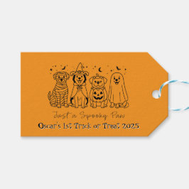 Etiqueta Para Presente Halloween de puppy personalizado bonito