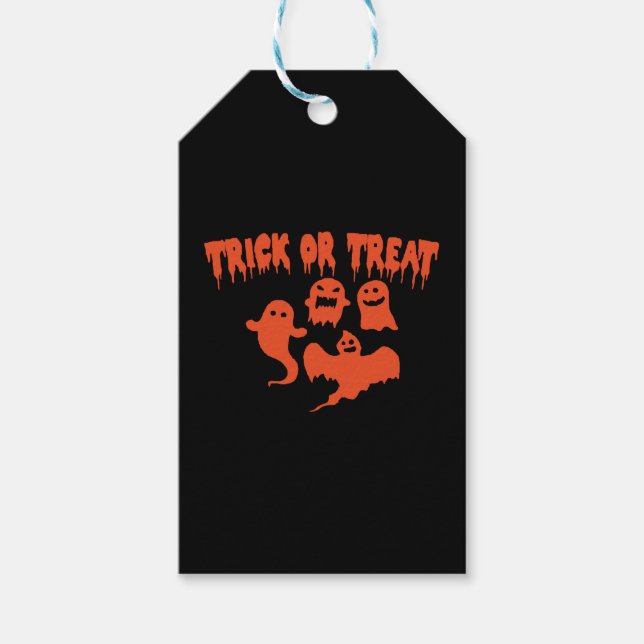 ETIQUETA PARA PRESENTE HALLOWEEN GHOST (Frente)