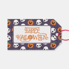 Etiqueta Para Presente Halloween Kawaii Pattern