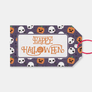 Etiqueta Para Presente Halloween Kawaii Pattern