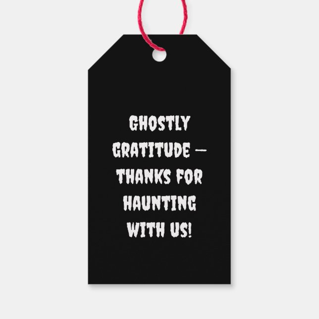 Etiqueta Para Presente Halloween Playful White Ghost Black Festive  (Verso)