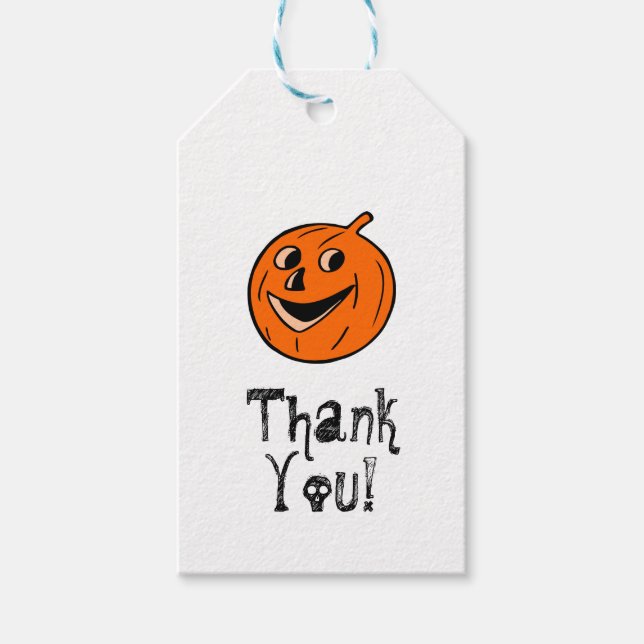 Etiqueta Para Presente Halloween Pumpkin (Frente)