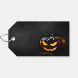 Etiqueta Para Presente Halloween Pumpkin Jack-O-Lantern Spooky