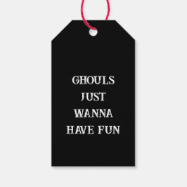 Etiqueta Para Presente Halloween Three Cute Cheerful Ghosts Black White 