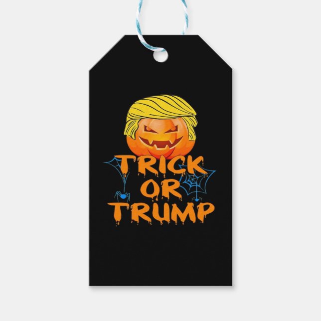 Etiqueta Para Presente Halloween Trumpkin Classic (Frente)