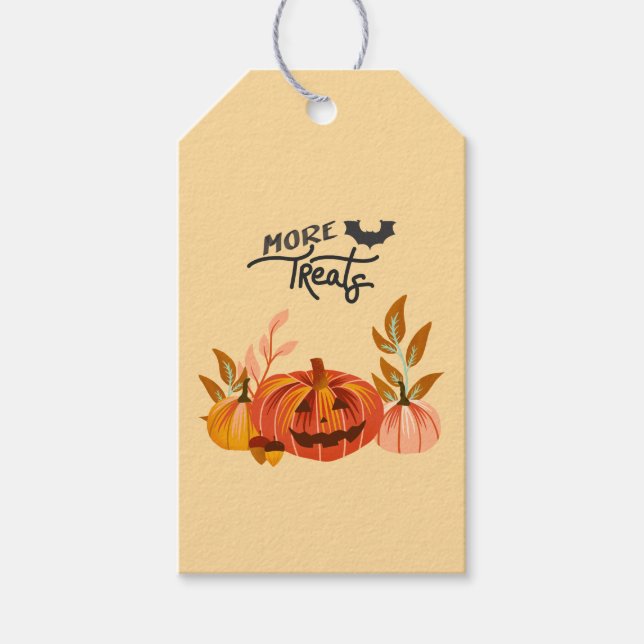 Etiqueta Para Presente Halloween Vibes • More Treats (Frente)
