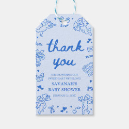 Etiqueta Para Presente Hand Drawn Valentine Little Sweetheat Baby Shower