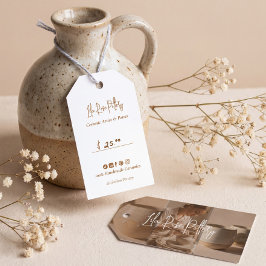 Etiqueta Para Presente Handmade Pottery Business Brand Gift & Price Tag 