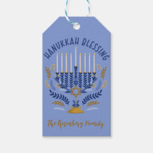 Etiqueta Para Presente Hanukkah Bênção personalizada