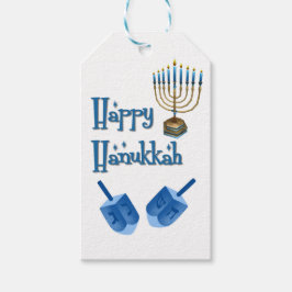 Etiqueta Para Presente Hanukkah Dreidels