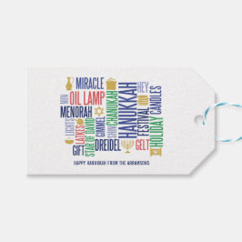Etiqueta Para Presente Hanukkah Words Holiday Dags