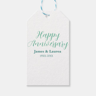 Etiqueta Para Presente Happy anniversary wedding name date year simple mi