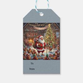 Etiqueta Para Presente Happy Cluckmas, Gift Tags