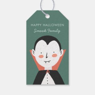 Etiqueta Para Presente Happy Halloween Dracula