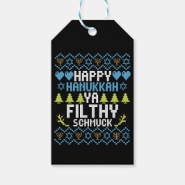 Etiqueta Para Presente Happy Hanukkah Ya Filthy Schmuck Jewish Sweater