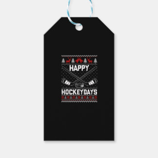 Etiqueta Para Presente Happy Hockeydays Funny Christmas Ice Hockey Player