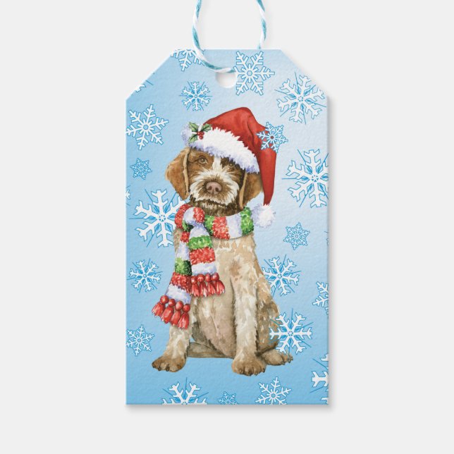Etiqueta Para Presente Happy Howlidays Griffon (Frente)