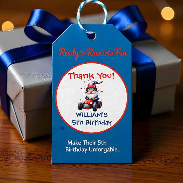 Etiqueta Para Presente Happy Independence Day Cute Gnome Birthday (Criador carregado)