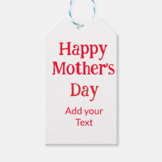 Etiqueta Para Presente Happy mother's day red add text simple minimal mom