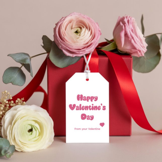 Etiqueta Para Presente Happy Valentine's Day Glitter (Criador carregado)